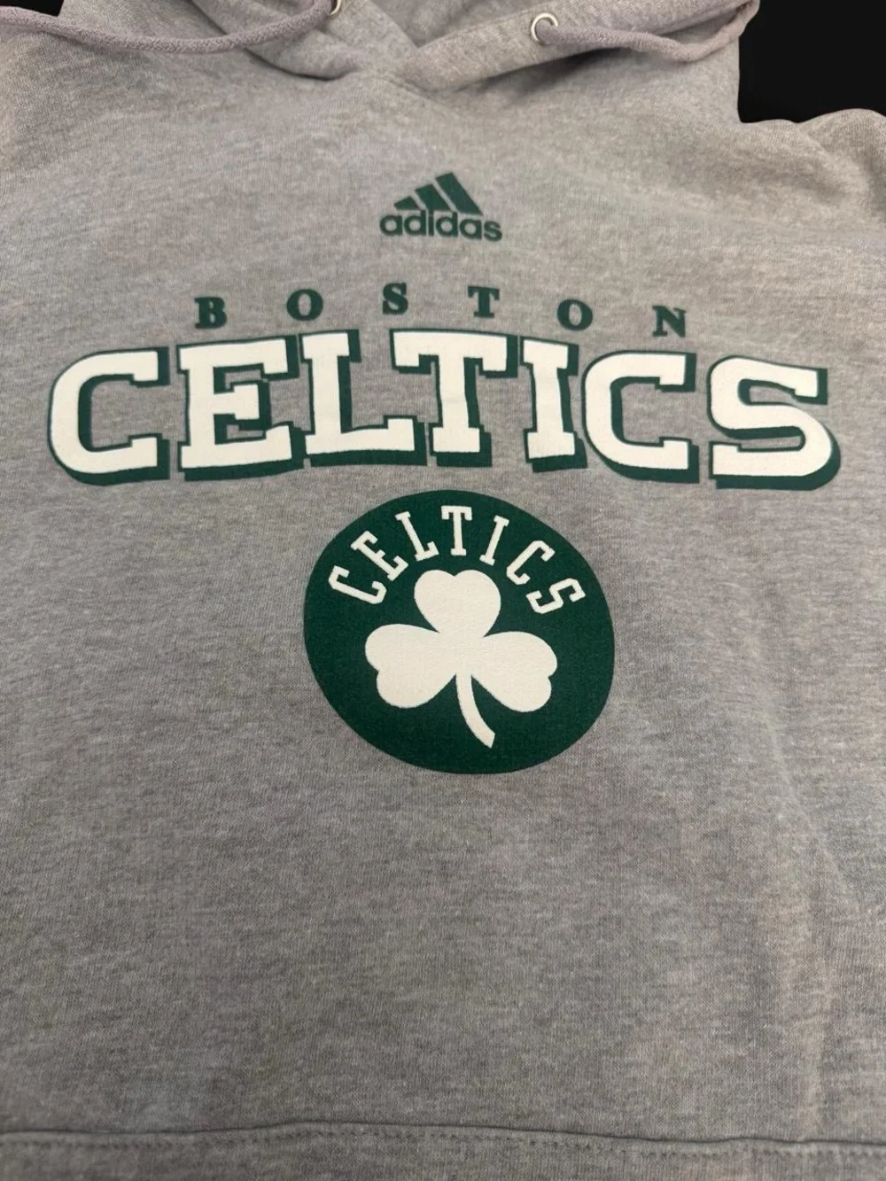 Y2K Vintage Style Boston Celtics Graphic Hoodie - Grey L